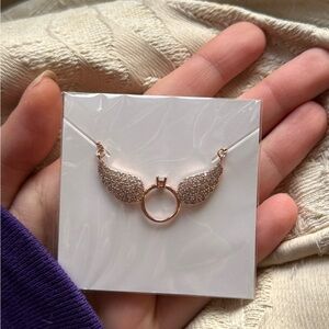 Elegant Winged Pendant Necklace
